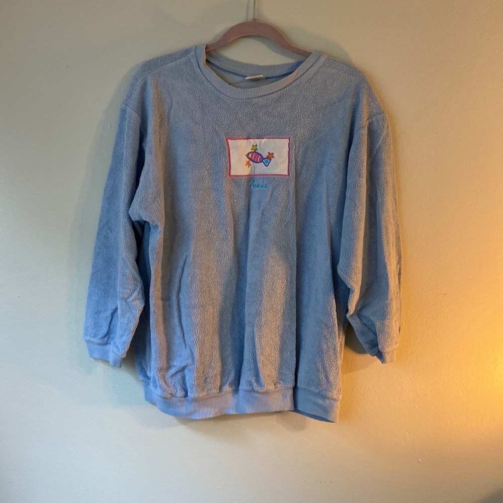 Vintage fuzzy long sleeve tee